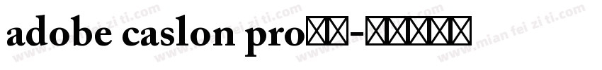 adobe caslon pro粗体字体转换